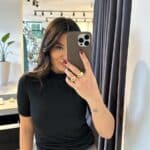 Black High Collar Blouse