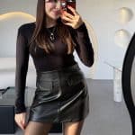 Black Leather Skirt