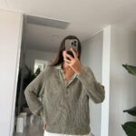 Green Polo Neck Buttoned Knitwear