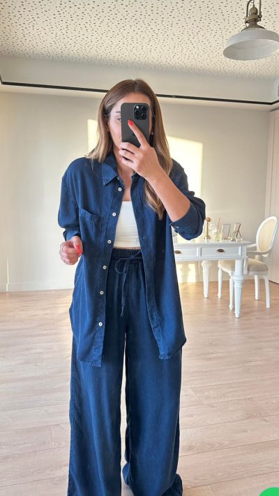 Felix Slim Denim Shirt Trousers Set