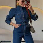 Warney Belted Denim Jumpsuit