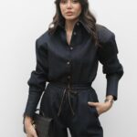 DARK NAVY BLUE BADS DENIM SET