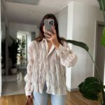 Massi Wrinkled Fabric Shirt - Stone