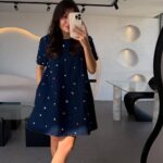 Chema Colorful Stone Denim Dress