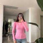 Boat Neck Top - Pink