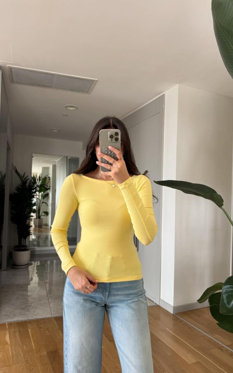 Boat Collar Top - Yellow