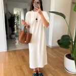 Teddy Embroidered Slit Combed Dress - Ecru