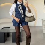 Rouje Denim Vest Shorts Set