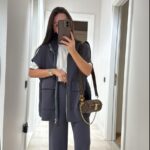 Anthracite Waist Rubber Detailed Vest Modal Set