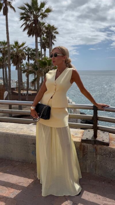 SET WITH LETTY SKIRT LEMON
