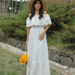 Ecru Low Shoulder Fisto Dress