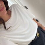 Ecru Modal Fabric Laser Cut Brand Model T-Shirt