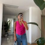 Dark Pink Buttoned Vest