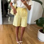 Pucca City Length Shorts - Yellow