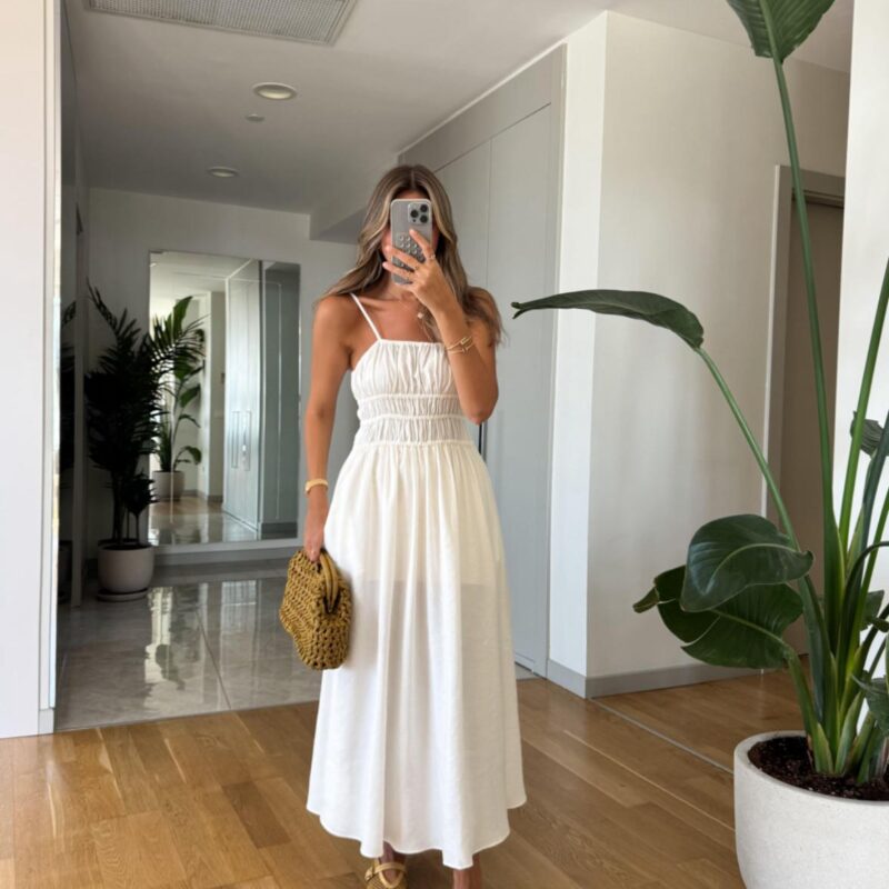 Fk Gipeli Strappy Midi Dress - White
