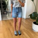 Hawain Denim Shorts - Medium Blue