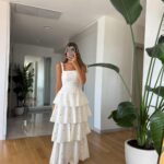 Layered Tied Back Fisto Dress - Yellow