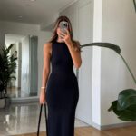 Sindy Zero Sleeve Jersey Dress - Black