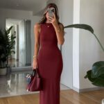 Sindy Zero Sleeve Jersey Dress - Tile