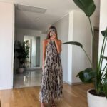 Stella Patterned Chiffon Dress