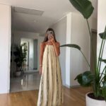 Ella Strappy Patterned Dress - Light Yellow