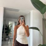 Qu Asymmetrical Collar Draped Blouse - Stone