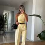 Carol Belted Carrot Pants - Yellow