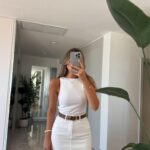 Collar Tank Top - White