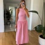 Pink Guip Dress with Pötikare