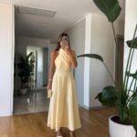 Erica Neck Tie Dress - Yellow