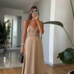 Samara Thin Strap Dress - Mink