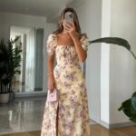 Olivia Floral Patterned Dress - Yellow