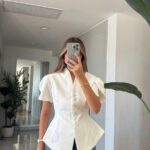 Padded Button Detailed Jacket - White