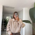 Pleated Detailed Short Trechcoat - Stone