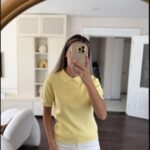 Biyeli Yellow Short Sleeve Knitwear