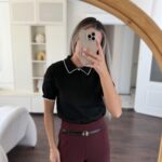 Biyeli Black Short Sleeve Knitwear