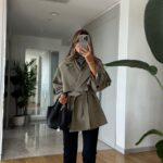 Fp Short Trench Coat - Khaki