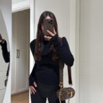 Black Crew Neck Brand Model Basic Body