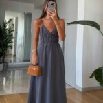 Samara Thin Strap Dress - Gray