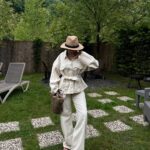 Cream Chic Denim Set