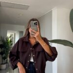 Mui Bag Bomber Jacket with Pocket - Burgundy