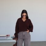 V Neck Soft Textured Sweater