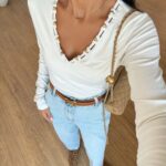 Oxidan Collar Beaded Blouse