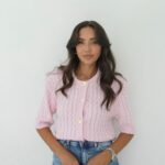 PINK GALLIA SHORT SLEEVE CARDIGAN