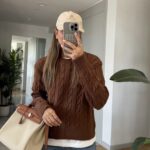 Lauren Hair Braided Sweater - Brown