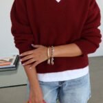 V Neck Soft Textured Sweater