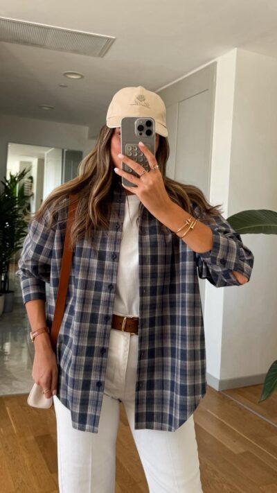 Halley Grey Checkered Shirt