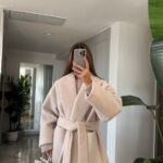 Premium Belted Pocket Coat - Ecru