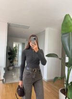 Bloom Button Detailed Knitwear - Anthracite - Image 2