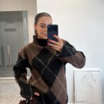 FISHN'S NECK BAKLAVA PATTERN KNITWEAR SWEATER